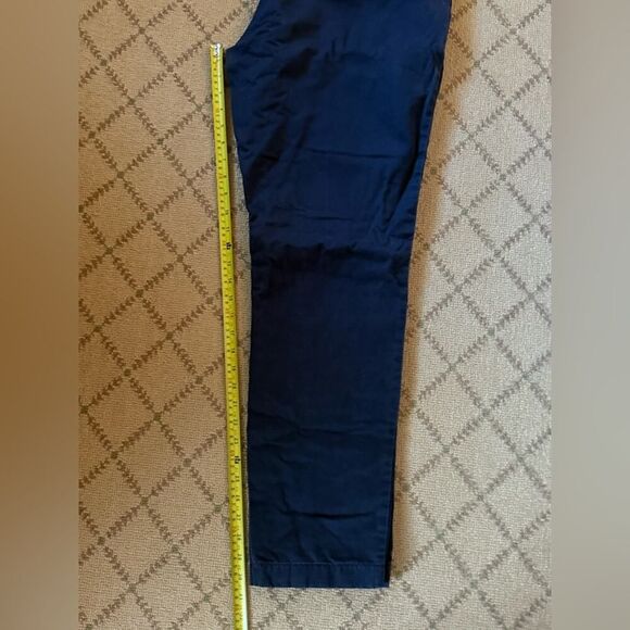 J. Crew 770 Khaki Chino pant w navy and white flannel lining 34 x 32 - Picture 4 of 8